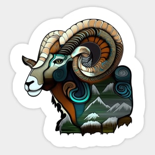 Alaska Big Horn Sheep Sticker